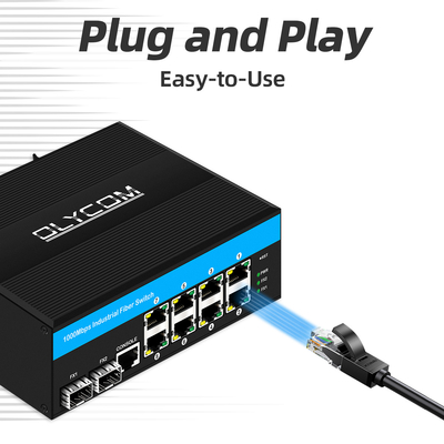 10 портов Гигабит 10/100/1000mbps L2 Управляемый POE переключатель с 2 Sfp для наружного использования