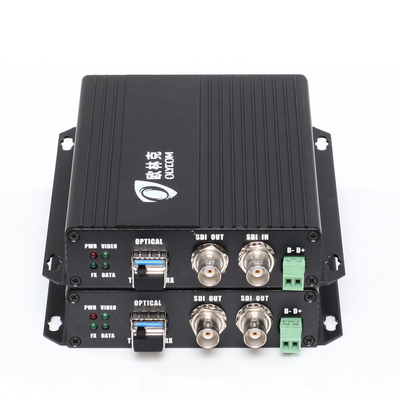 1080P HD SDI видео Fiber Extender Оптический преобразователь Одномодный 20 км с локальной петлей 12В