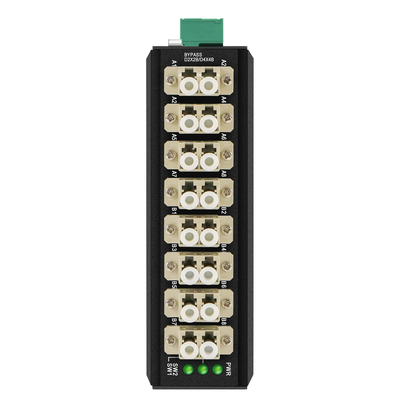 OM-FBS-44-MLC MULTIMODE OPTICAL BYPASS MODULE 8 PORT LC CONNECTOR DIN MOUNTED 12V 24V (включается в модуль)