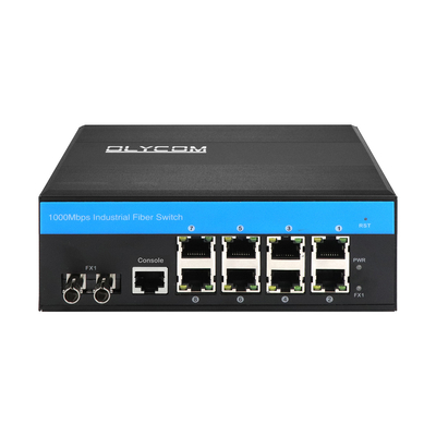 8 портов ERPS L2+ Managed Switch Industrial Gigabit Ethernet ST SM/MM Волоконный порт