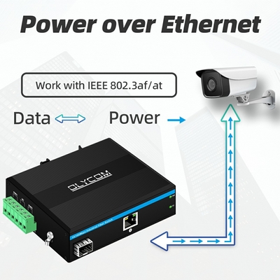 10/100Mbps SFP Fiber Media Converter Din Rail Стенный монтаж Неуправляемый малый корпус