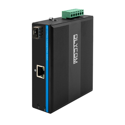 Mini 2 Port 10/100mpbs Fiber Media Converter с коммутатором Ethernet LC 1RJ45+1SFP для наружного использования