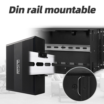 Mini 2 Port 10/100mpbs Fiber Media Converter с коммутатором Ethernet LC 1RJ45+1SFP для наружного использования