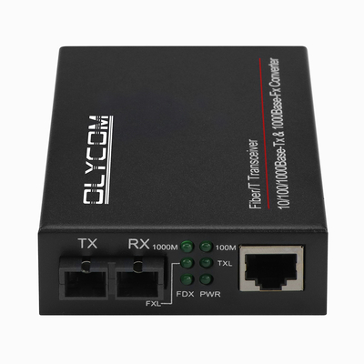 10/100/1000M Single Fiber duplex SC Connector 80KM Fiber Media Converter оптическое волокно в RJ45 преобразователь