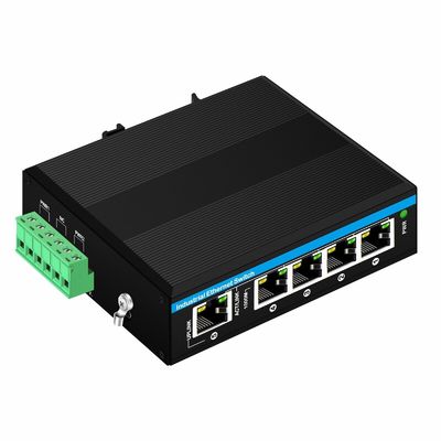 Мини 5-портный промышленный коммутатор Ethernet с защитой от перенапряжений 6 кВ и широким диапазоном температур для суровых условий