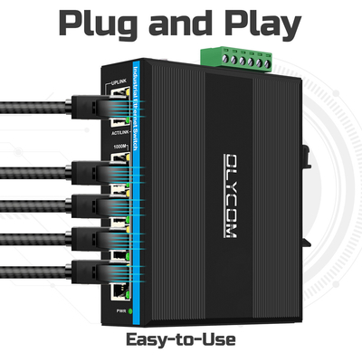 Солнечная энергия UPS PoE переключатель Гигабитная сеть 120 Вт DC12V/DC24V/DC48V Ввод Неуправляемый