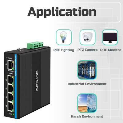 Солнечная энергия UPS PoE переключатель Гигабитная сеть 120 Вт DC12V/DC24V/DC48V Ввод Неуправляемый