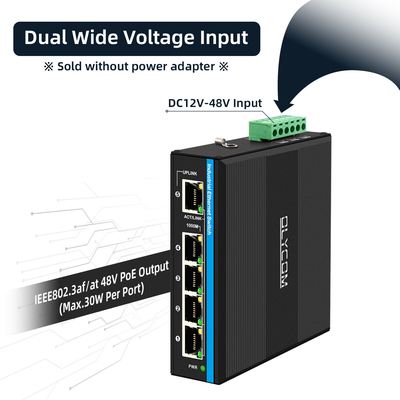 Солнечная энергия UPS PoE переключатель Гигабитная сеть 120 Вт DC12V/DC24V/DC48V Ввод Неуправляемый