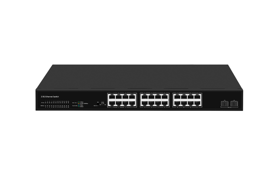 24 Портовый сетевой коммутатор 100M/1G/2.5G Ethernet 1G/2.5G/10G волоконное не управляемое FAN