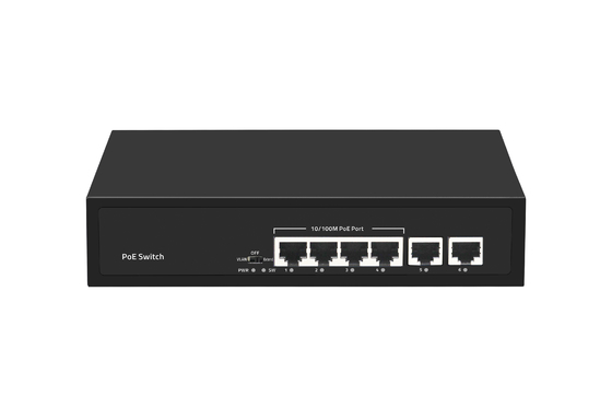 6 портов POE сеть переключатель 48V с 100Mbps порты IEEE 802.3 af/at сетевой переключатель