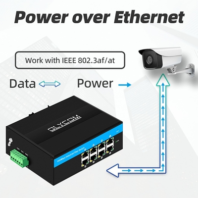 8 портов POE гигабитный коммутатор E-Mark 8*RJ45 промышленный Ethernet POE коммутатор