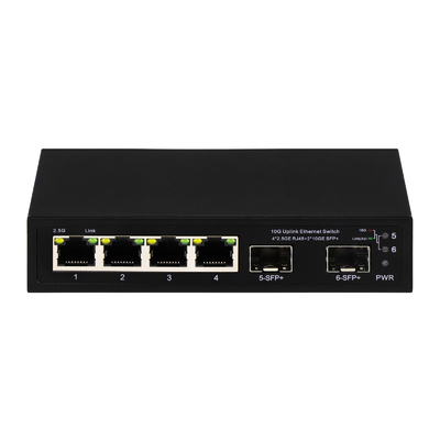 6 портов 10g Ethernet-свича 4* 2.5G RJ45 + 2* 10G SFP+ поддержка OEM/ODM