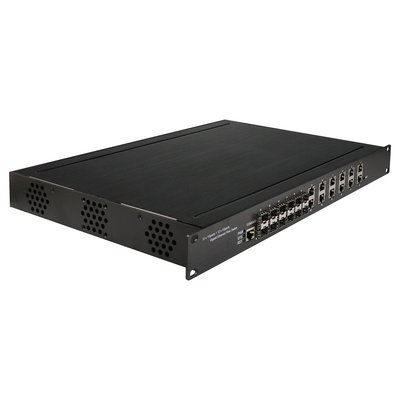 1U Rack gigabit 24 порта управляемый Ethernet Poe переключатель с 12 RJ45 + 12 SFP AC100-240V вход промышленный переключатель