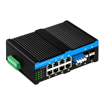 4*10G Sfp порты+8*10/100/1000mbps 12 Порт управляемый 10G оптический обходный коммутатор Poe