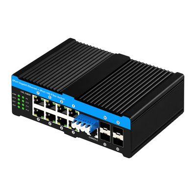 4*10G Sfp порты+8*10/100/1000mbps 12 Порт управляемый 10G оптический обходный коммутатор Poe