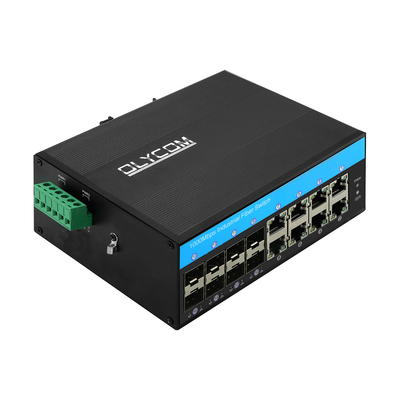 Поддержка 16 портовых гигабитных коммутаторов поэ af/at/bt din-rail Ethernet для системы видеонаблюдения