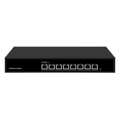 8 портов 10G Ethernet Switch Неуправляемая скорость автоматического обнаружения Единый вход AC без вентилятора CE