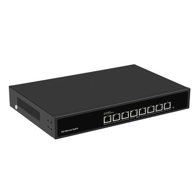8 портов 10G Ethernet Switch Неуправляемая скорость автоматического обнаружения Единый вход AC без вентилятора CE