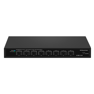 8 портов 10G Fiber Switch 1G 2.5G Соответствующий неуправляемым DC12V Ввод на базе Realtek