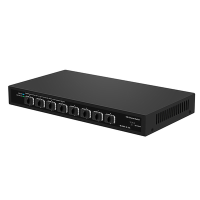 8 портов 10G Fiber Switch 1G 2.5G Соответствующий неуправляемым DC12V Ввод на базе Realtek