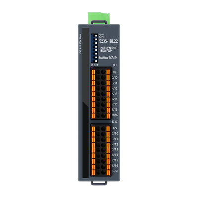 Modbus TCP/IP Slave I/O Module 24VDC 2 RJ45 16 Порт DI DO Din Rail NPN PNP соединение