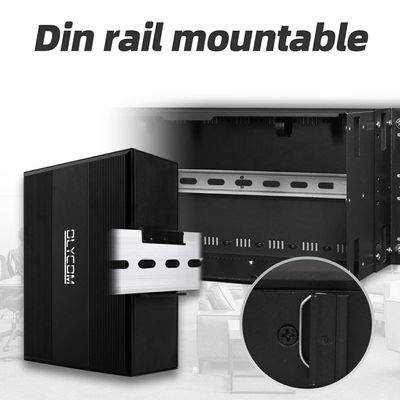 12 портовый гигабитный управляемый коммутатор 4SFP+8RJ45 Промышленный управляемый коммутатор Ethernet с двойным питанием для сетей DIN-Rail