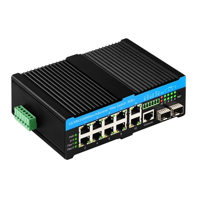 8-портный PoE Gigabit Ethernet Switch L2 Управляемый с входом DC48V и степенью защиты IP40