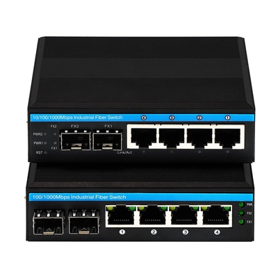 Гигабитный ERPS управляемый Ethernet Switch 2SFP+4RJ45 Din-rail Network Switch с выходом PoE