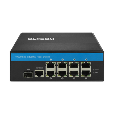 8 портов RJ45+1*SFP L2 Управляемый Гигабитный Ethernet Switch IP40 Двойной вход питания Poe Switch