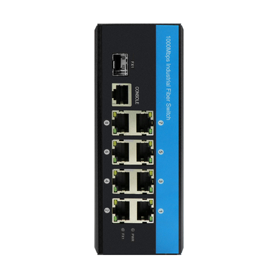 8 портов RJ45+1*SFP L2 Управляемый Гигабитный Ethernet Switch IP40 Двойной вход питания Poe Switch