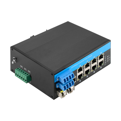 8 портов промышленного обхода управляемого Ethernet-свича 2.5G волоконно-оптической защиты Vitesse чип