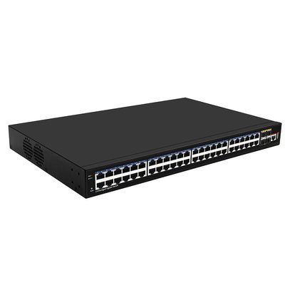 48 портов Гигабитный L3 Управляемый сетевой коммутатор 10G Волоконные подключения Единый вход AC На основе Realtek