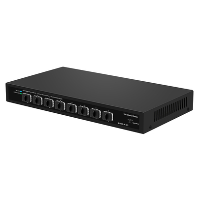 8-портный 10G SFP+ Fiber Switch Unmanaged 1G/2.5G Автоадаптивный DC12V Поддержка OEM