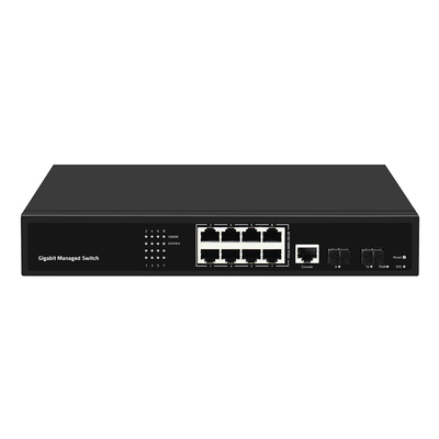 8 портов Гигабитный управляемый сетевой переключатель на базе Realtek AC Input SFP Fiber Uplink