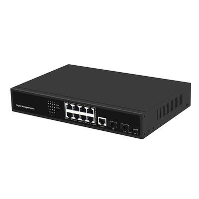 8 портов Гигабитный управляемый сетевой переключатель на базе Realtek AC Input SFP Fiber Uplink
