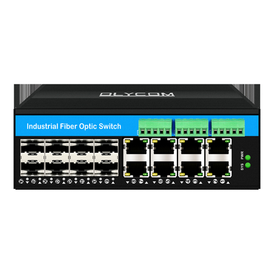 Управляемый 16-портный гигабитный переключатель Poe Din-rail Network Switch 8RJ45+8SFP с 4*RS485+2*CAN BUS