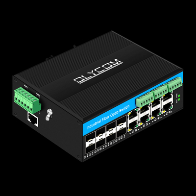 Управляемый 16-портный гигабитный переключатель Poe Din-rail Network Switch 8RJ45+8SFP с 4*RS485+2*CAN BUS