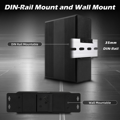 8 портовый гигабитный коммутатор POE промышленный коммутатор Ethernet 4SFP+8RJ45 DC48V Двойной вход питания