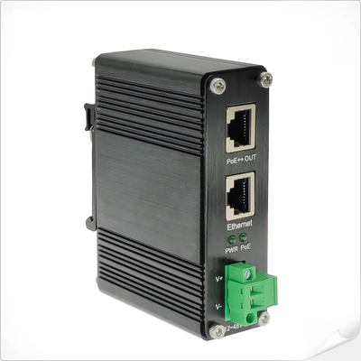 Промышленный 90W 802.3bt PoE++ Инжектор Гигабит DC12V DC24V DC48V Ввод Мини Размер