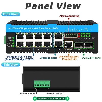16 порта управляемый промышленный Ethernet переключатель 8RJ45+8SFP POE переключатель с 4*RS485+2*CAN BUS