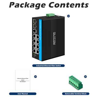 8 портов Gigabit Managed Poe Switch Промышленный Ethernet Switch с 2SFP+8 RJ45