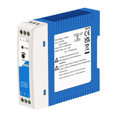 Промышленный адаптер питания 24В CE UL 1A Выход AC/DC Двойной вход DIN Rail