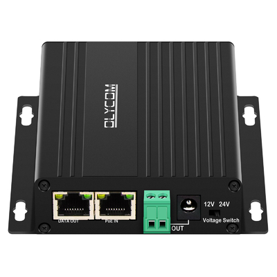 Гигабитный 30 Вт PoE Splitter DC12V DC24V Выходная стена Монтируется на 100-метровом расстоянии PoE