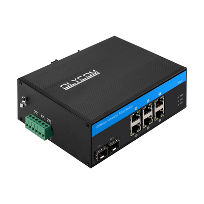 8 портов Fast Ethernet Industrial Network Switch Unmanaged SFP Fiber Din Rail установленный на CE