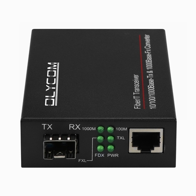 Гигабитный преобразователь волокна СФП оптического волокна в RJ45 преобразователь