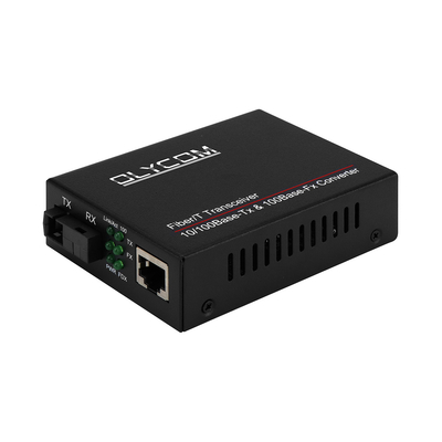 Быстрый Ethernet Волоконно-оптический Ethernet конвертер 10/100M одномодный двунаправленный приемопередатчик SC на RJ45 20 км
