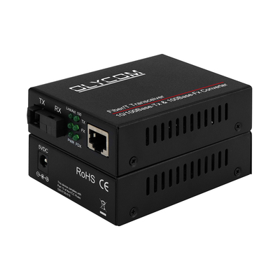 Быстрый Ethernet Волоконно-оптический Ethernet конвертер 10/100M одномодный двунаправленный приемопередатчик SC на RJ45 20 км