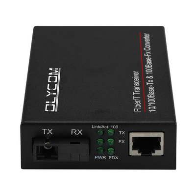 Быстрый Ethernet Волоконно-оптический Ethernet конвертер 10/100M одномодный двунаправленный приемопередатчик SC на RJ45 20 км