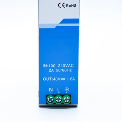 48V DIN Rail Industrial Power Supply 1.6A 75W 76.8W CE UL Сертифицированный вход AC/DC