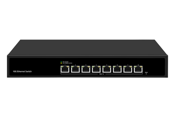 8-портовый 10G Ethernet коммутатор, 8 портов 10G Ethernet, поддержка 100/1000M/2500M/5G/10G